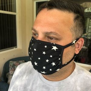 2 for $35! Star print face mask.